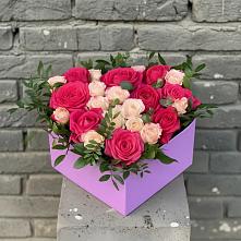 Цветочная композиция из Розы в коробке в Нижней Салде