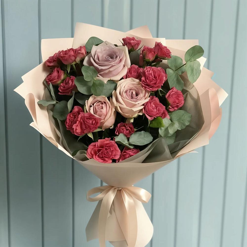 Букет цветов из: Гвоздики и Розы в Нижней Салде