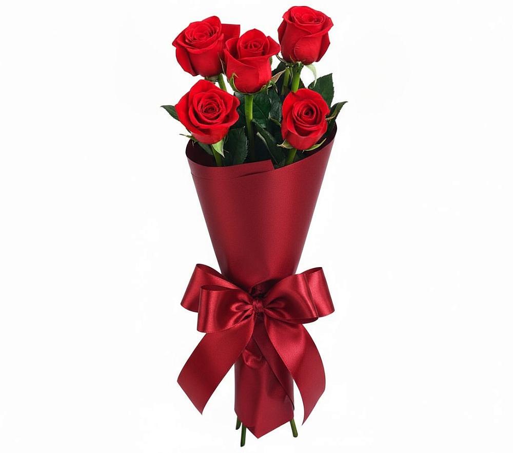Букет 5 Красных роз Эдлесс Лав в Нижней Салде
