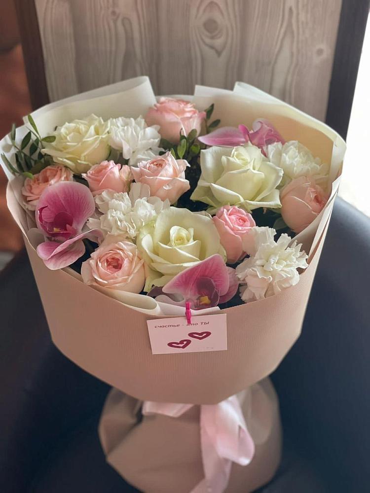 Букет цветов из: Орхидеи, Розы и Гвоздики в Нижней Салде