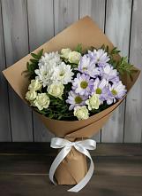Букет цветов из:  Хризантемы и Розы в Нижней Салде