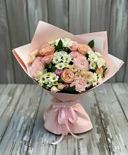 Букет цветов из:  Гвоздики, Розы и Хризантемы в Нижней Салде