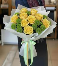 Букет цветов из:  Хризантемы и Розы в Нижней Салде