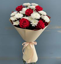 Букет цветов из:  Розы и Хризантемы в Нижней Салде