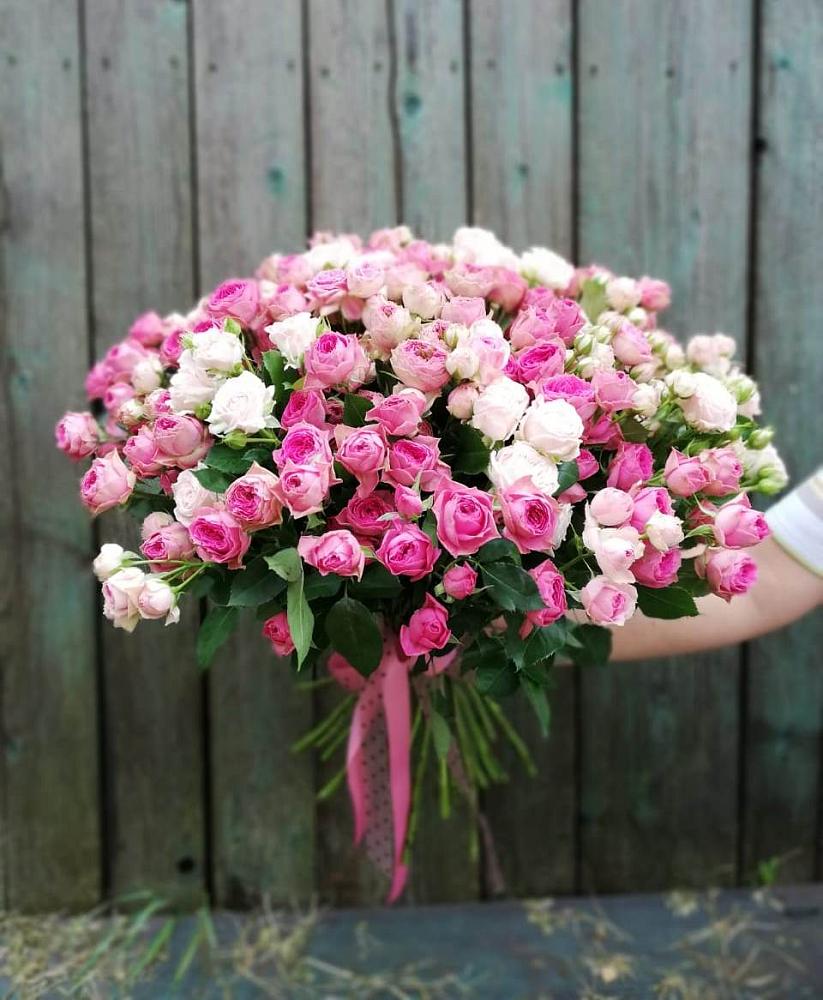 Букет Розовые кустовые розы Натали и Лав Лидия в Нижней Салде
