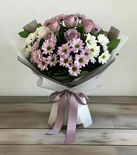 Букет цветов из:  Хризантемы и Розы в Нижней Салде