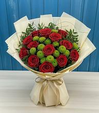 Букет цветов из:  Розы и Хризантемы в Нижней Салде