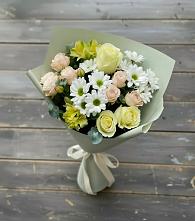 Букет цветов из:  Альстромерии, Розы и Хризантемы в Нижней Салде