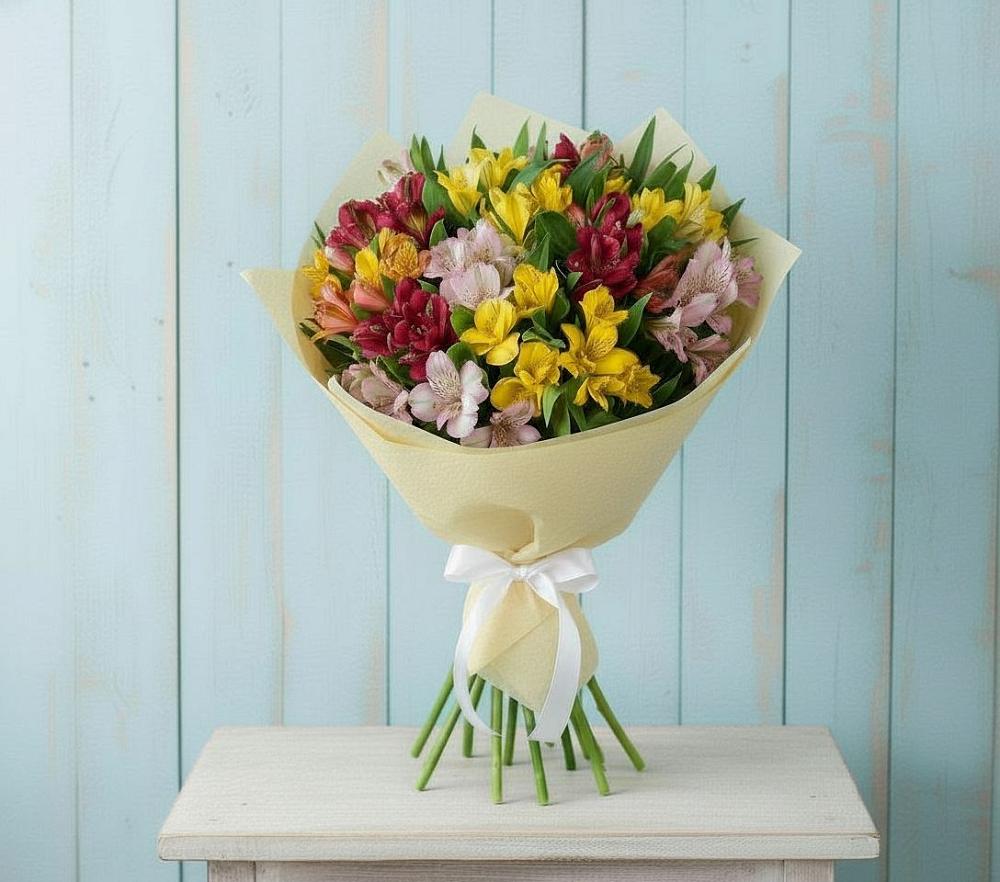 Букет цветов из: Альстромерии в Нижней Салде