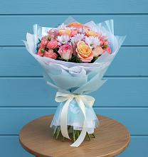 Букет цветов из:  Хризантемы и Розы #REPLACE_PRED# Нижней Салде