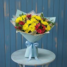 Букет цветов из:  Альстромерии и Хризантемы в Нижней Салде