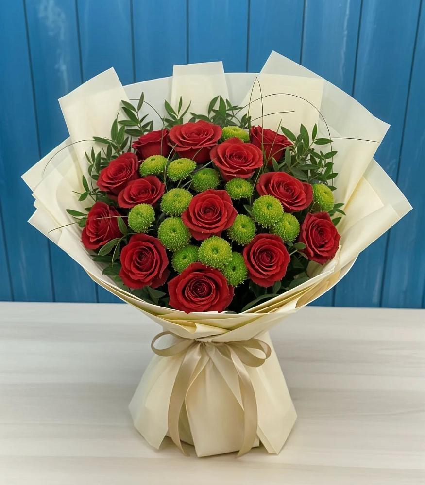 Букет цветов из: Розы и Хризантемы в Нижней Салде