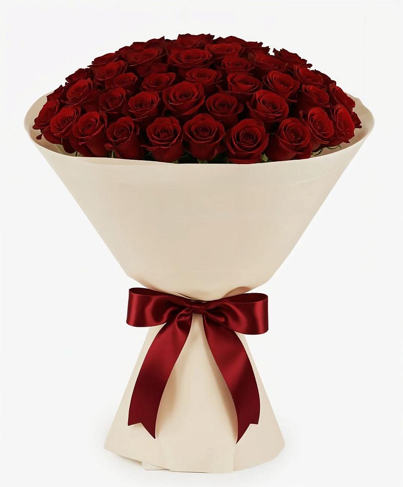 Букет 101 Бордовая роза Блэк Бакарра в Нижней Салде